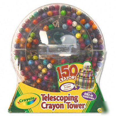 Telescoping crayon tower, wax, 150 colors per pack