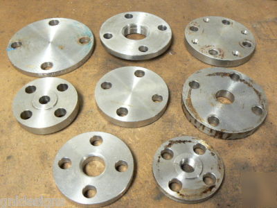 8 piece lot 302 & 316 stainless steel flanges 1/2-2