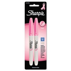 New pink ribbon fine tip permanent marker, pink, 2/pack