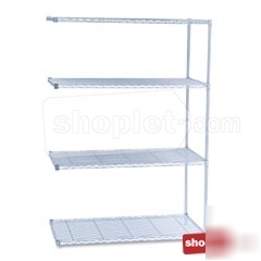 Safco wire shelving industrial 4SHELF addon unit