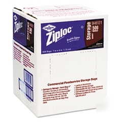 Ziploc double zipper quartsize plastic storage bags