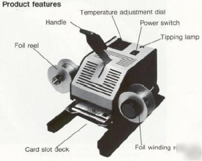  hot foil stamping machine pvc id card stamper / tipper