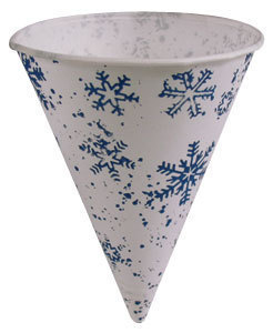 (1000) - 6 oz snowflake snow cone cups - free shipping 