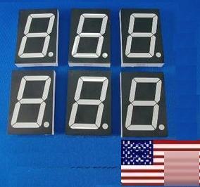 6 pcs 7-segment red led display 0.5'' common anode *usa