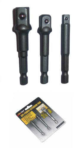 Cordless drill adaptor extension sockets bit bar set 