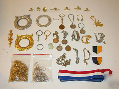 357 asst'd chains neck ribbon key chains trophy parts