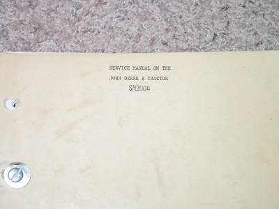 John deere b service manual, jd, a, g, h, m, d, r