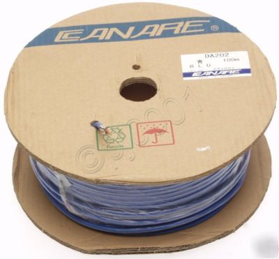 New canare DA202 100M 1 pair shielded 25AWG audio comms 