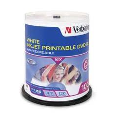 Verbatim corporation dvdr 16X 47GB inkjet printable 10