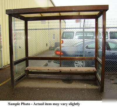 Lot of two bus stop shelter
