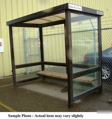 Lot of two bus stop shelter