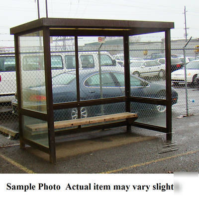 Lot of two bus stop shelter