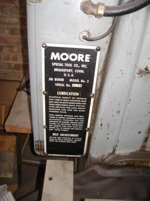 Moore precision jig borer no.3 loaded set up