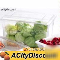 New carlisle 3EA. clear commercial food storage boxes
