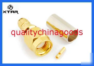 Rp-sma male connector crimp for RG58 LMR195 rg-58