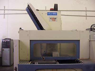 1992 emco famup mcx-650 cnc vmc fanuc om 8K spindle