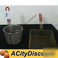 2 commercial fryer / steamer baskets / scoops used