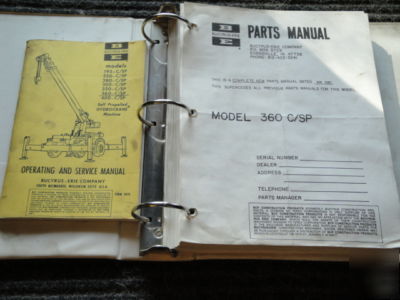 Bucyrus erie model 360 c/sp hydrocrane manual 