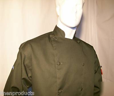 Chef coat jacket royal blue flowers lightweight xs ls