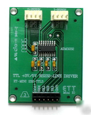 Inboard - ADM3232 +3V/ 5V ttl - RS232 line driver board