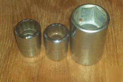 New 3 williams 3/4 drive sockets made in usa