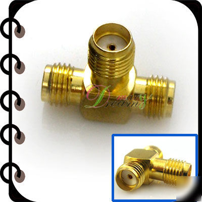 Sma adapter sma female to 2 sma female 3 way t type