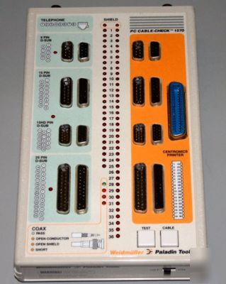 Weidmuller paladin tools #1570 pc cable check tester