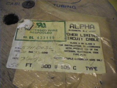 50' alpha thermocouple extension cable 5711/2036