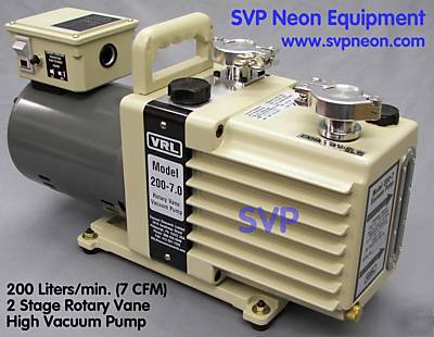 7 cfm 2 stage high vacuum pump alcatel edwards leybold