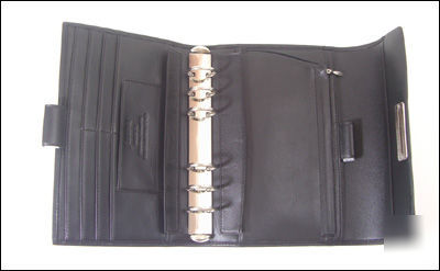 Filofax waverley personal organiser black lambskin