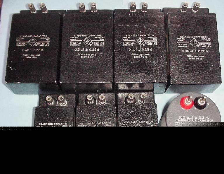 General radio standard capacitor set of 8, 509- & 1401A