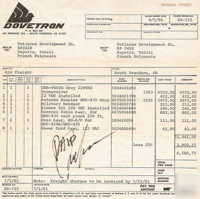 Marlon brando's ham radio equipment F08GJ