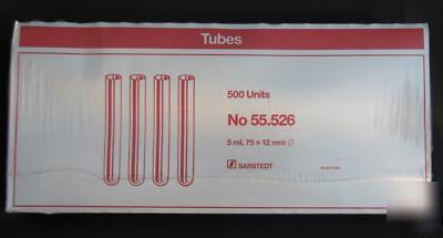 Sarstedt reagent & centrifuge tubes, 5ML qty 1000