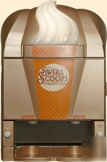 Schwan swirl scoops soft ice cream dispenser