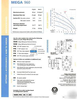 Trebor mega 960 air operated high purity chemical pump