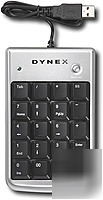 Dynex dx-keypad wired 19-key usb keypad