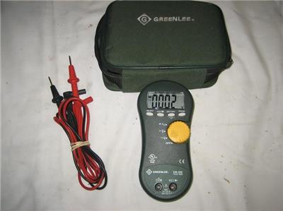 Greenlee dm-300 300 trms digital multimeter meter leads