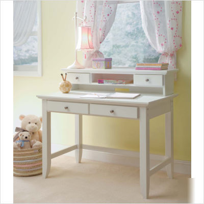 Home styles naples student desk and hutch set in white