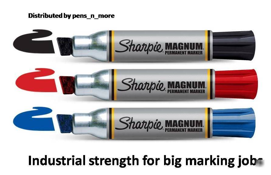 3 sharpie magnum industrial assorted permanent markers