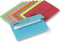 50 x A4 foolscap pink document wallets/folders/files