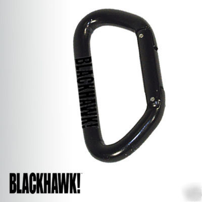 Aluminum blackhawk climbing non-locking black carabiner