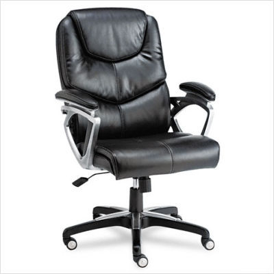 Franco high swivel tilt leather chair black chrome