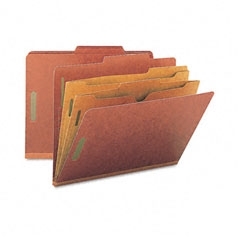 Smead sixsection pressboard folders with 2 pocket divi