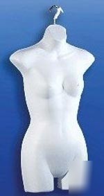 Mannequin - 2 female dress form display blk/wht manikin