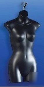 Mannequin - 2 female dress form display blk/wht manikin