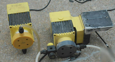 2 lmi milton roy C131-29 chemical metering pumps