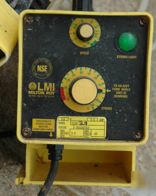 2 lmi milton roy C131-29 chemical metering pumps