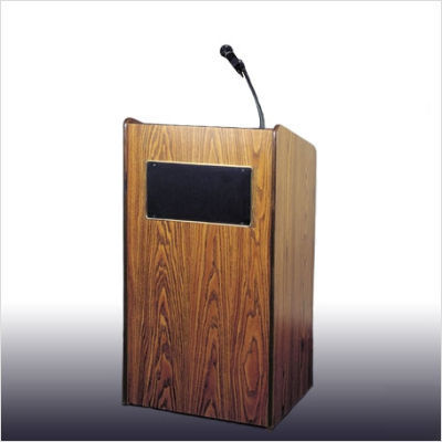 Aristocrat floor sound lectern #6010 finish: light oak