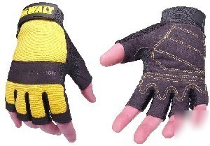 Dewalt dpg-23 DPG23 fingerless work gloves large