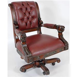 Gorgeous mahogany lion office chair,very nice&chic 